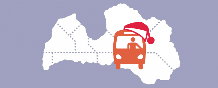 Ziemassvētku un Jaunā gada brīvdienās gaidāmas izmaiņas vairāk nekā 400 reģionālo autobusu maršrutu